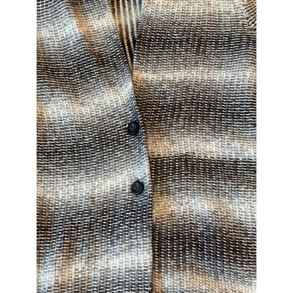 Lucky Brand Womens Longline Button Cardigan Sweater L Black & White Knit - Picture 7 of 8